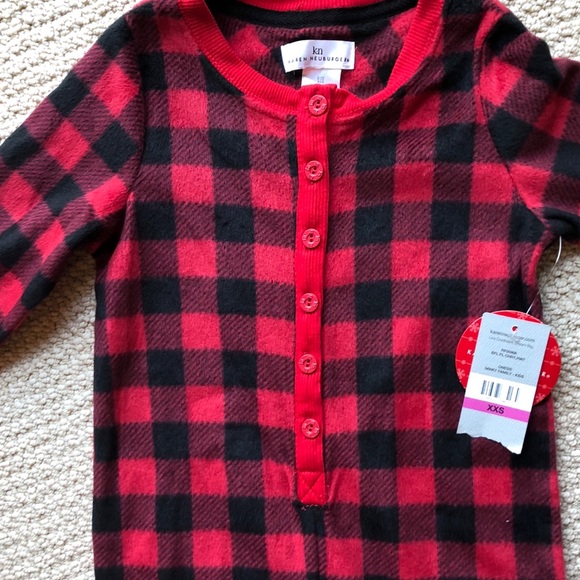 Kids Karen Neuburger checked fleece pajamas. Xxs - Picture 4 of 5